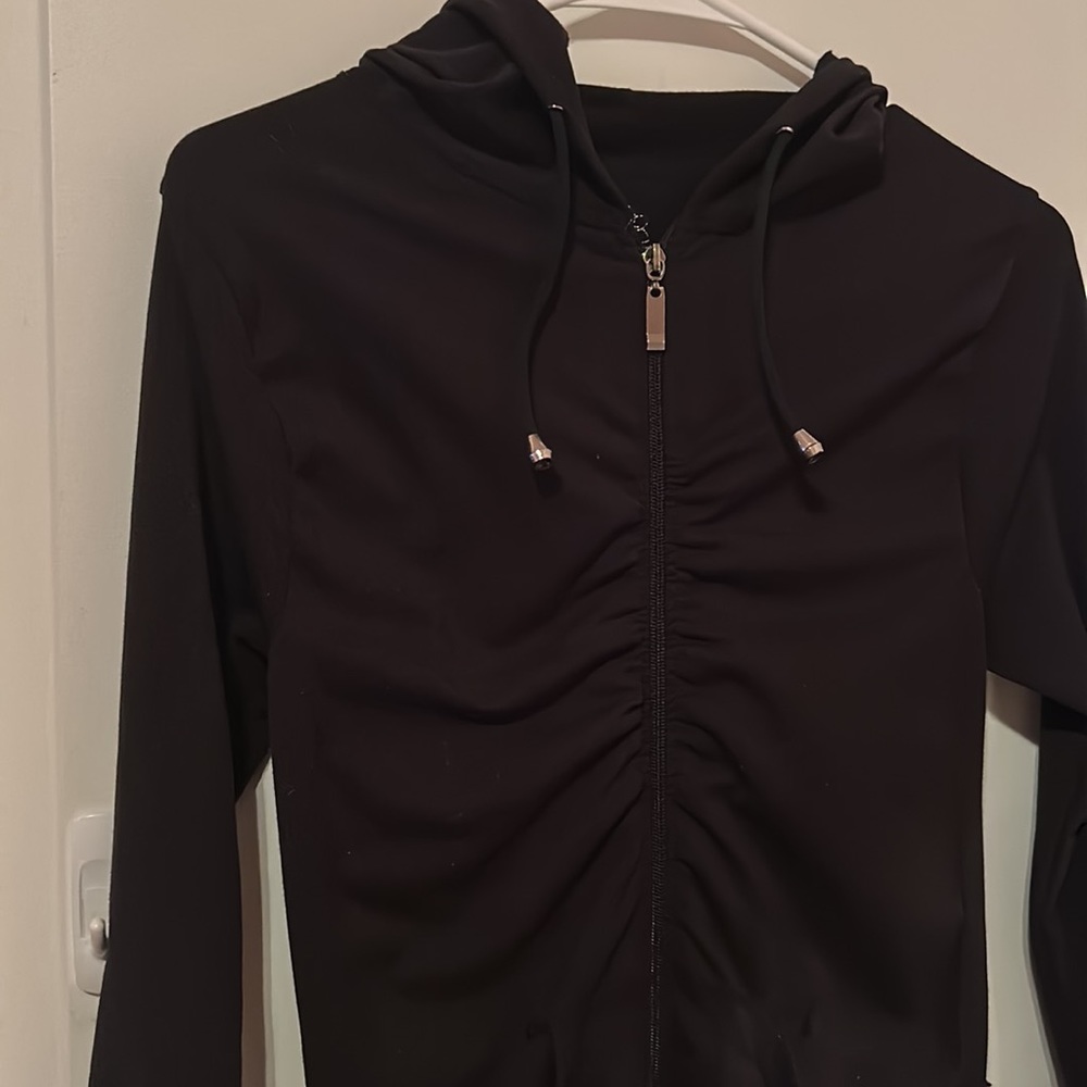 Aura one size fits most workout wear zip up sweater snatched-wear